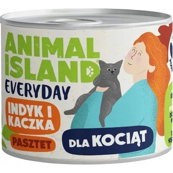 Krmivo pro kočku Krmivo pro koťata Animal Island Krůta Krmivo kachnou (185 g) pro každodenní použití, bez obilovin