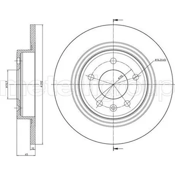 Brzdový kotouč Brzdový kotouč CIFAM (800-1004C)