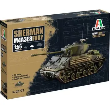 Plastikový model Italeri Itateri M4A3E8 Sherman Fury (1:56)