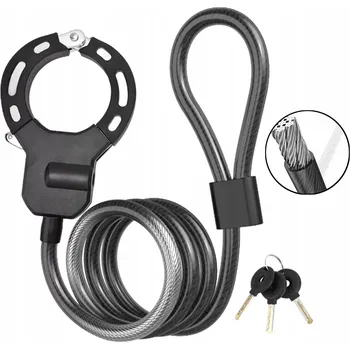 Zámek na kolo ZÁMEK NA KOLO ŘETĚZOVÝ ZABEZPEČOVACÍ ZÁMEK NA KLÍČ LANKOVÝ ZÁMEK