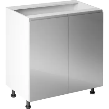 Kuchyňská skříňka Spodní skříňka, bílá / šedá extra vysoký lesk, AURORA D80