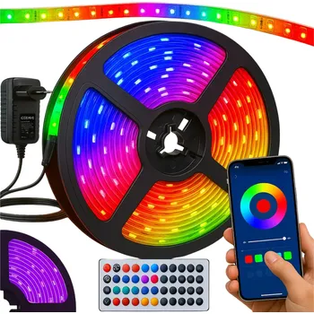 LED osvětlení Taśma pasek listwa kolorowa LED RGB ledy 20 m samolepicí páska s ovladačem
