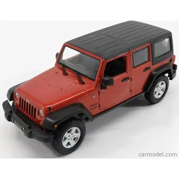 autíčko Maisto Jeep Wrangler Unlimited 2015 1:24 Měděná S Černou