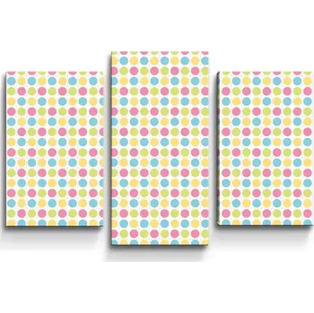 Obraz Sablio Obraz - 3-dílný Veselé barevné puntíky - 75x50 cm