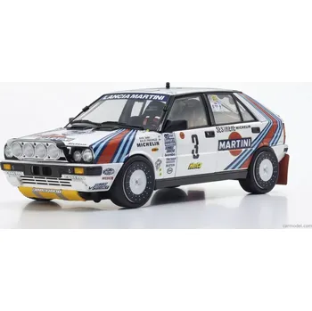 RC model auta Kyosho Lancia Delta Hf Integrale 4wd Team Martini Racing (night Version) N 3 Winner Rally Montecarlo 1988 Bruno Saby - Jean Francois Fauchille 1:18 Bílá Modrá Červená