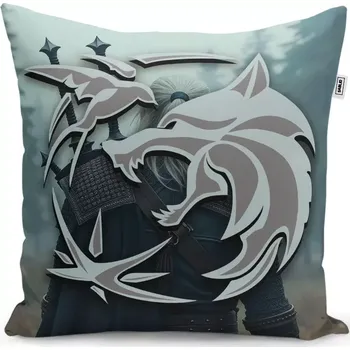 Polštář Sablio Polštář Zaklínač V mlze - 50x50 cm