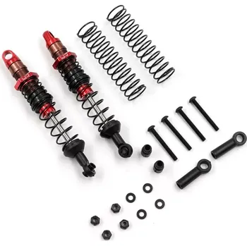 RC náhradní díl Yeah Racing Hliníkové olejové tlumiče Cobra Dual, červené 90mm ( 2 ks )