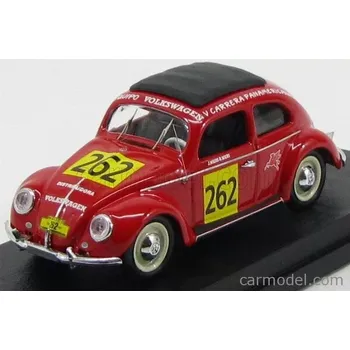 autíčko Rio-models Volkswagen Beetle N 262 Rally Carrera Panamericana 1954 Jan Wiers - Rene Wiers 1:43 Red