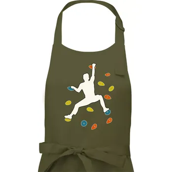 Kuchyňská zástěra Bouldering lezec - Dámská zástěra na vaření - Univerzální velikost ( Khaki )
