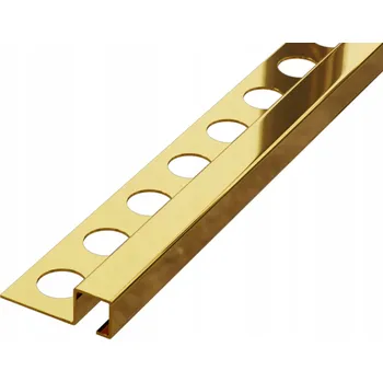 Podlahová lišta Rohová lišta Gandalf zlatá lesklá 10,5 mm x 270 cm