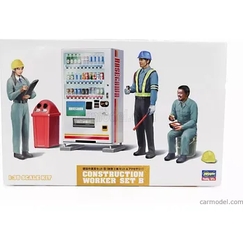 Plastikový model Hasegawa Accessories Construction Worker Set B 1:35 /