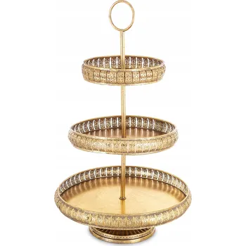 Podnos patrová zlatá kovová dekorativní glamour