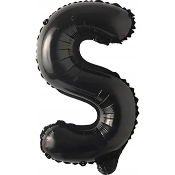 Balónek Fóliový balónek Písmeno S černý 92 cm
