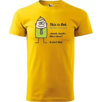 Pánské tričko Sablio Tričko s potiskem This is bob - žluté 2XL