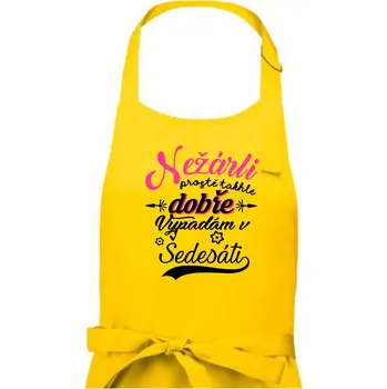 Kuchyňská zástěra Nežárli - 60 - Dámská zástěra na vaření - Univerzální velikost ( Žlutá )