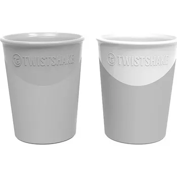 Kojenecká láhev TWISTSHAKE Kelímek 6m+ pastelově šedý a bílý, 2× 170 ml