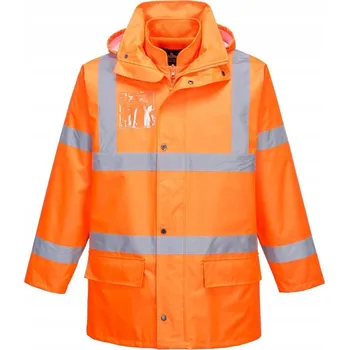 Moto oblečení Výstražná bunda 5 v 1 EN 20471 Kl.3 voděodolná vel. XXL Oranžová R