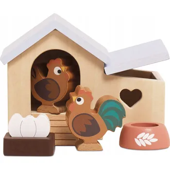 Doplněk pro panenku Dřevěný kurník – sada, nábytek do domečku pro panenky, hračka, Le Toy Van