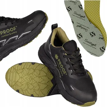 Pracovní obuv PRACOVNÍ BOTY BEZPEČNOSTNÍ POLOBOTKY SPORTOVNÍ PRODYŠNÉ LEHKÉ SÍŤOVANÉ PROOF 42