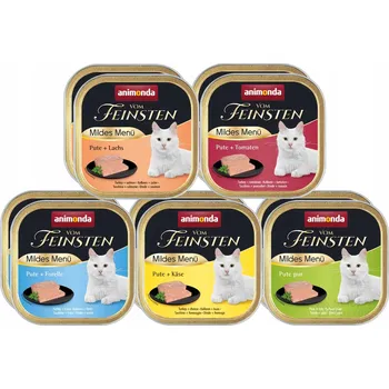 Krmivo pro kočku Animonda vom Feinsten Mildes Menu PAŠTIKA miska 10x100g pro kastrované kočky - MIX