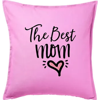 Polštář Best mom pod sebou - Polštář 50x50 - 50x50 - Pouze potah ( Růžová )