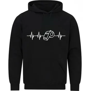Pánská mikina Pánská mikina Kardiogram a Píšťalka (Velikost: 5XL, Barva: Černá)