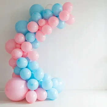 Balónek Balónková Girlanda Modro-růžová Sada Balónků Oblouk Baby Shower Gender Reveal