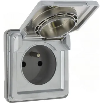 Elektrická zásuvka Legrand stříbrná nástěnná Elektrická Zásuvka