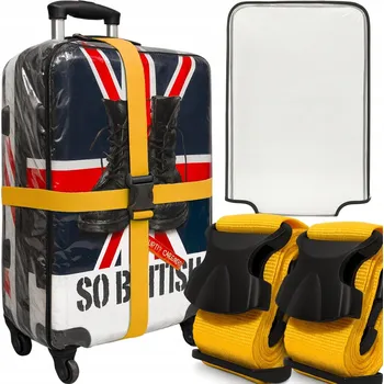 OCHRANNÝ OBAL NA STŘEDNÍ KUFR + 2X POPRUH ZABEZPEČUJÍCÍ KUFR / ZAVAZADLO