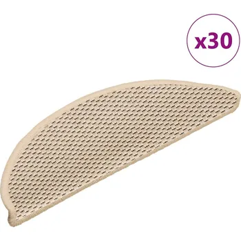 vidaXL Samolepicí rohože na schody Sisal-Look 30 ks 56x17x3 cm Berber