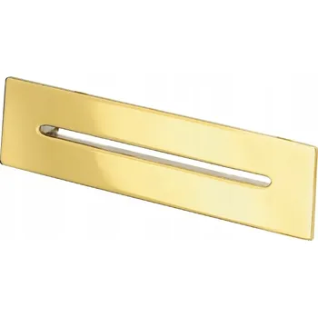 Přepad do volně stojící vany horní obdélníkový zlatý kryt vanové výpusti