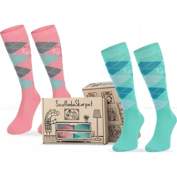 Jezdecké oblečení Dárek pro ni jezdecké ponožky s kosočtvercovým vzorem