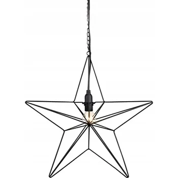 Obraz Vánoční dekorace hvězda závěsná se zástrčkou 42 cm TJUSA černá
