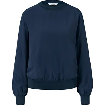 Dámská halenka 627750 - Tchibo - Halenka se žebrovanými lemy - pro ženy - vel. 40 - barva: modrá