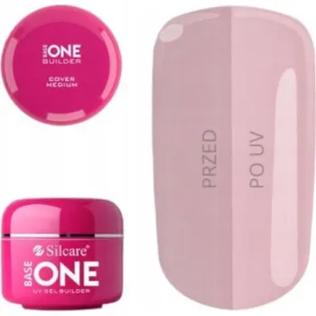 Lak na nehty SILCARE STAVEBNÍ GEL Base One COVER MEDIUM 15g