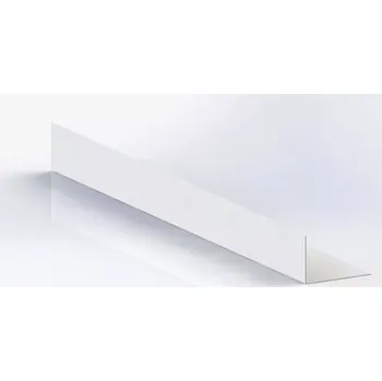 Rohová lišta r.š.125mm Al Hliník Lakovaný RAL 9010 bílá pro závětrnou lištu závěsnou dl.2m