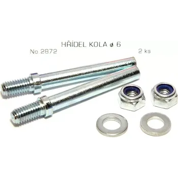 RC náhradní díl MP Jet 2872 hřídel kola průměr 6mm, 2ks