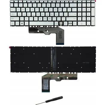 Náhradní klávesnice pro notebook Klávesnice Cmd pro HP Envy 15-ED/17-CG (SIL LED)