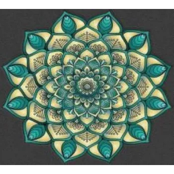 Obraz Mandala 7D kruh modro-zelený 1006552