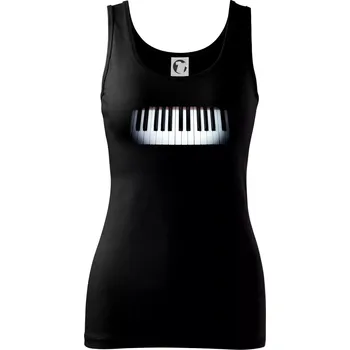 Dámské tričko Piano ve tmě - Dámské tílko - 2XL ( Černá )