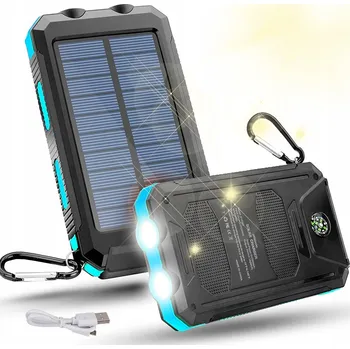 Powerbanka POWERBANK SOLÁRNÍ NABÍJEČKA 20000mAh 2xUSB SVÍTILNA POWER BANK