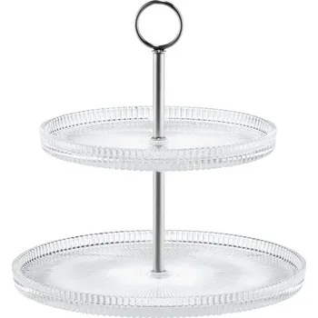 PODNOS S KUDRNATÝM 2 ÚROVNĚM 19/24 CM STŘÍBRNÝ AMBITION