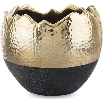 Velikonoční dekorace Velikonoce kryt květináč , zlatý, černá skořápka