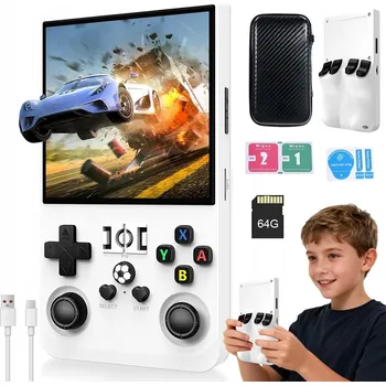Herní konzole R36MAX RETRO KONZOLE 4" IPS DISPLEJ A 64GB KARTA