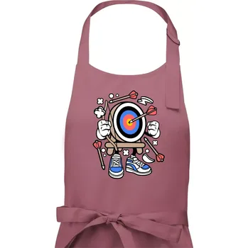 Kuchyňská zástěra Lukostřelba komiks - Pánská zástěra na vaření - Univerzální velikost ( Starorůžová )