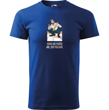 Pánské tričko Sablio Tričko s potiskem Ano, jsem podlahář - modré XL