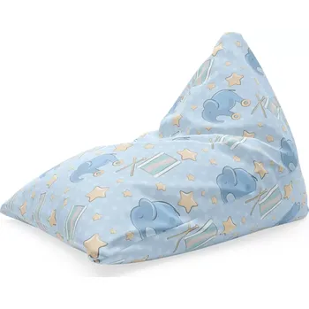 Sedací pytel Sablio Sedací vak Triangl Bubny a sloni: 120 x 100 x 100 cm