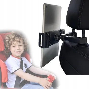 DRŽÁK DO AUTA NA OPĚRKU HLAVY PRO TABLET TELEFON 360° OTOČNÝ