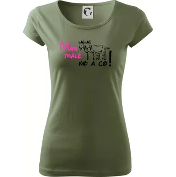 Dámské tričko Mám malé kozičky! No a co! - Dámské triko Pure - S ( Khaki )