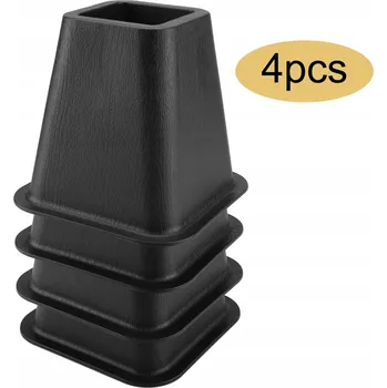Podložka pod nábytek Sada 4 černých podložek pod nábytek pro zvýšení postele, židle, stolu a psacího stolu